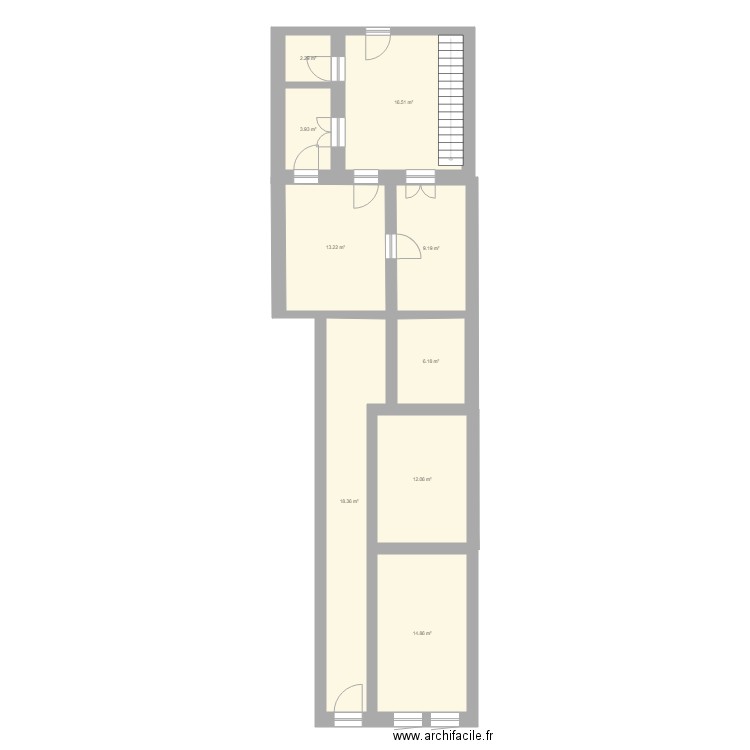 rdc bleu. Plan de 0 pièce et 0 m2