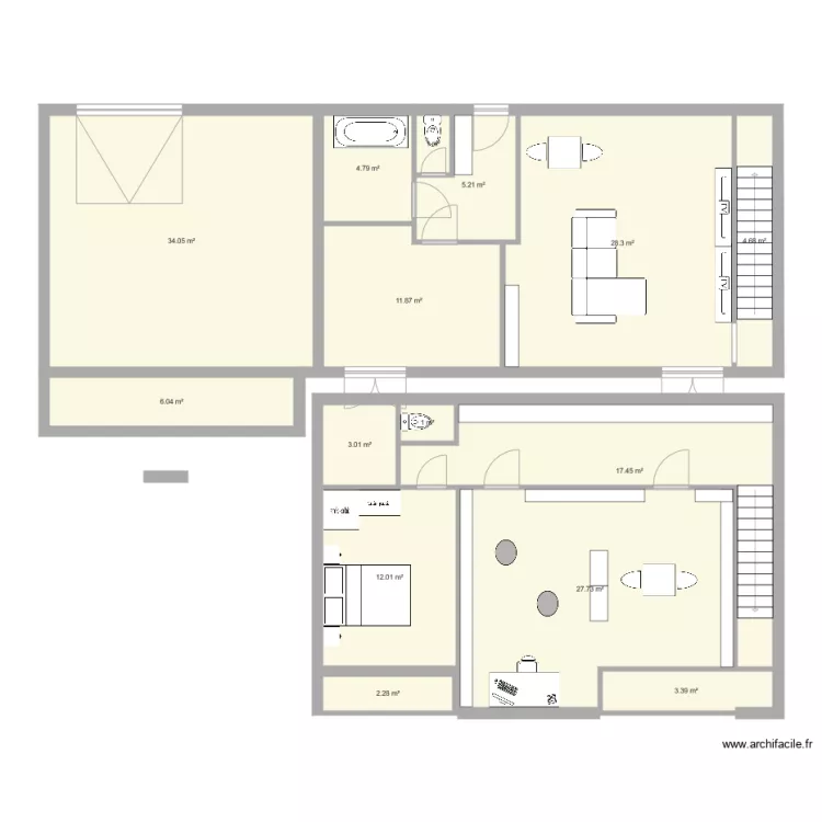 Plan maison ancienne. Plan de 