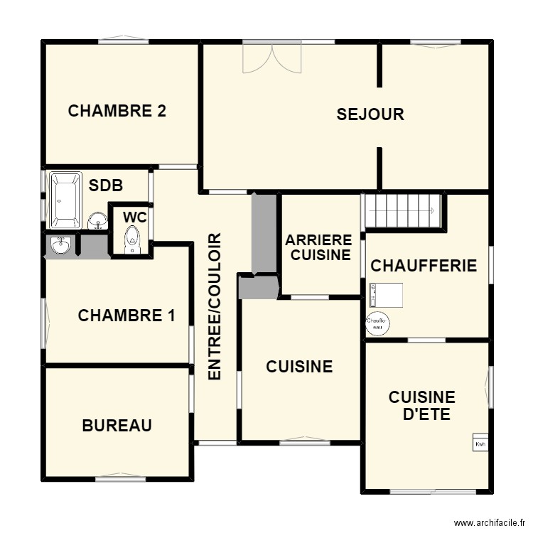 RONDINEAU RDC. Plan de 0 pièce et 0 m2