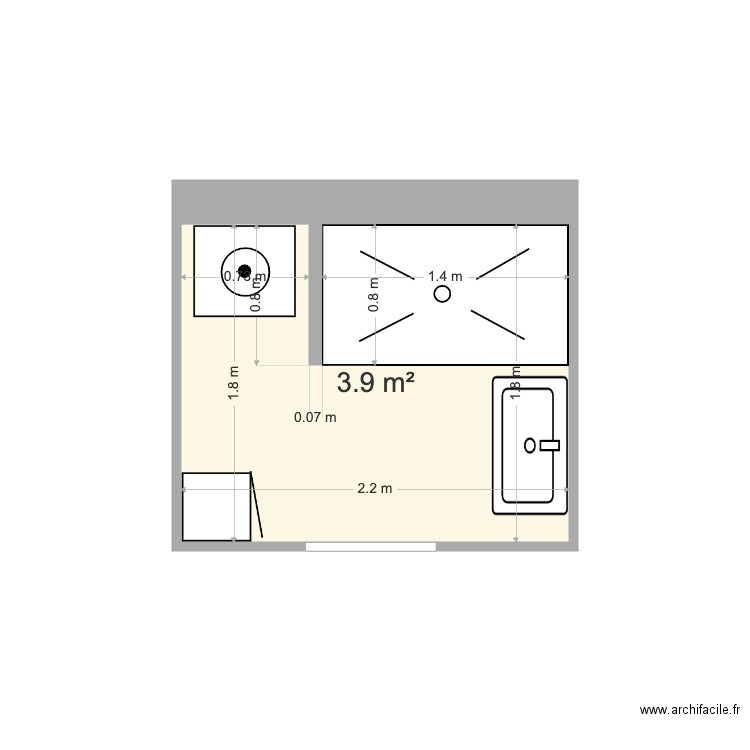 Salle de bain Nicolas. Plan de 0 pièce et 0 m2