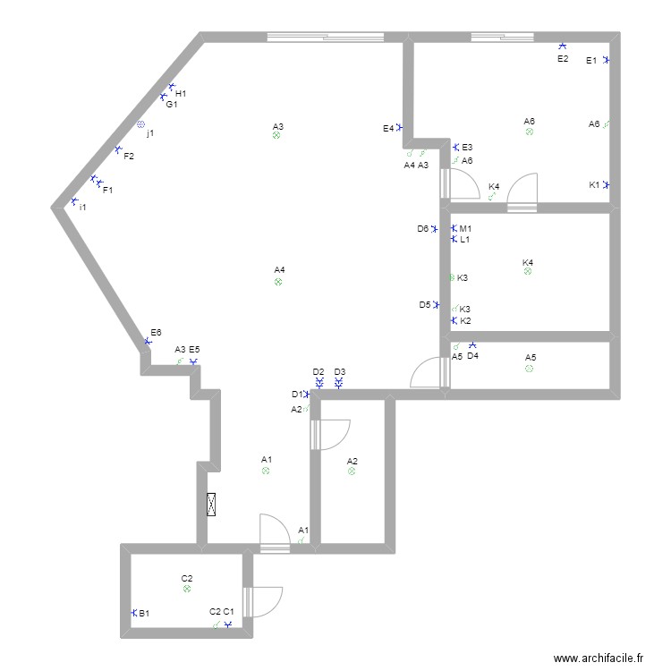 Vitalia. Plan de 6 pièces et 138 m2