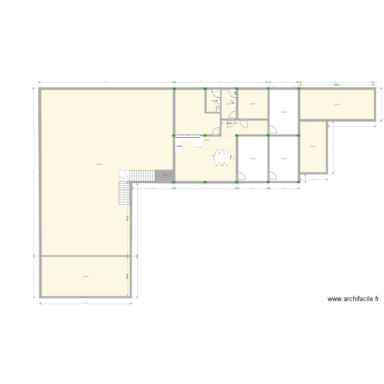 mwamba etage vue en plan. Plan de 12 pièces et 450 m2