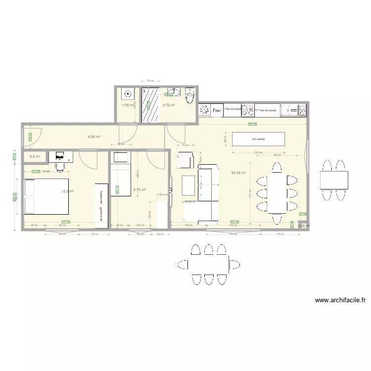 Appartement Lonay. Plan de 