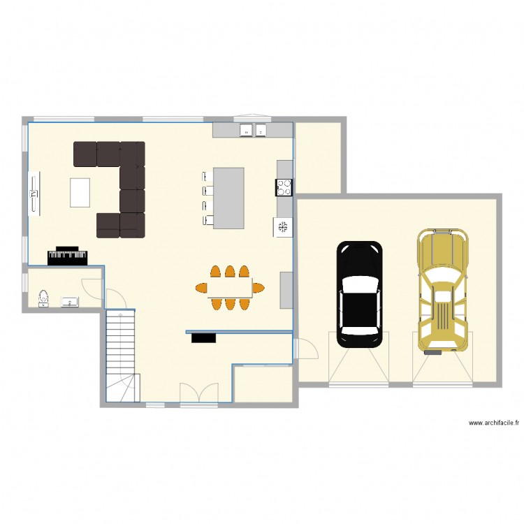 maison 2 etage garage double. Plan de 0 pièce et 0 m2