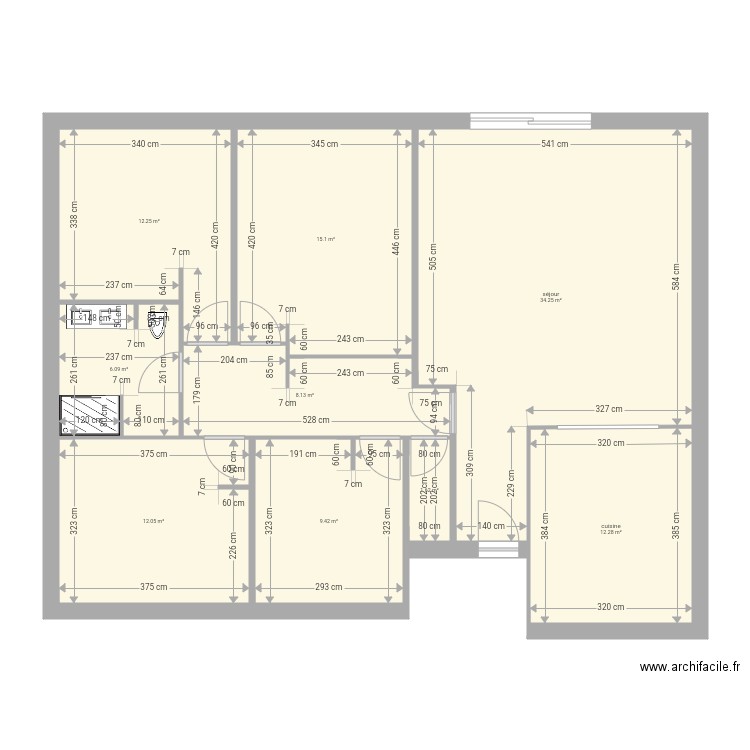 BARRÉ. Plan de 0 pièce et 0 m2