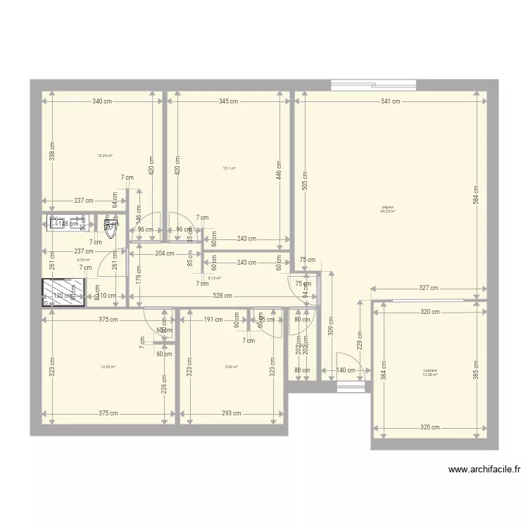 BARR&Eacute;. Plan de 
