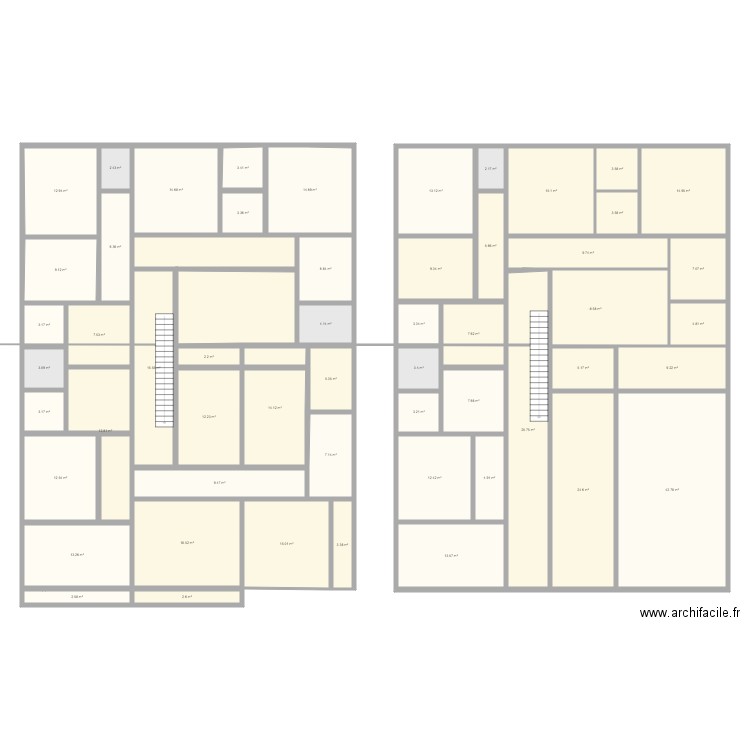 ngallele1. Plan de 54 pièces et 513 m2