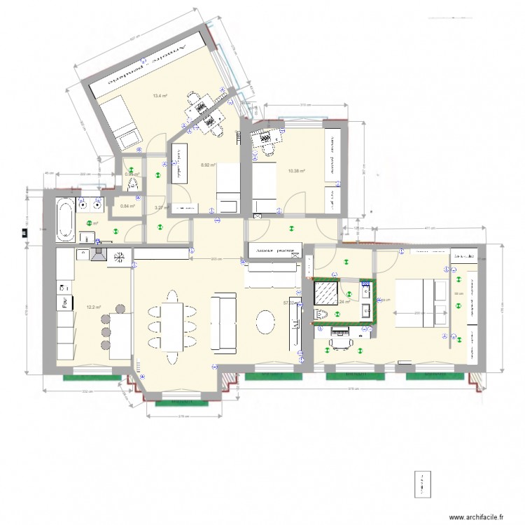 base cotée Jaures projet amandine. Plan de 0 pièce et 0 m2