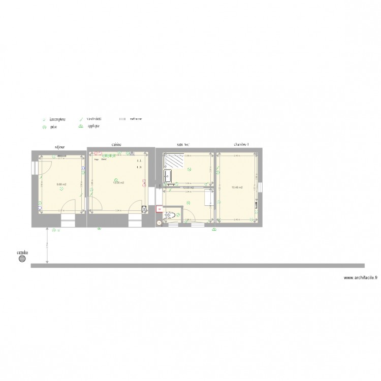 maison marignana et electricité. Plan de 0 pièce et 0 m2