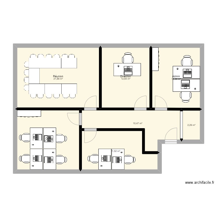 Bureau Bischheim. Plan de 0 pièce et 0 m2