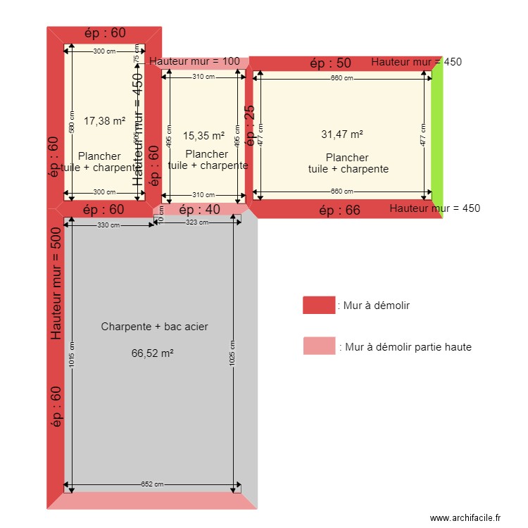 DESMOULINS - Chouilly. Plan de 4 pièces et 131 m2