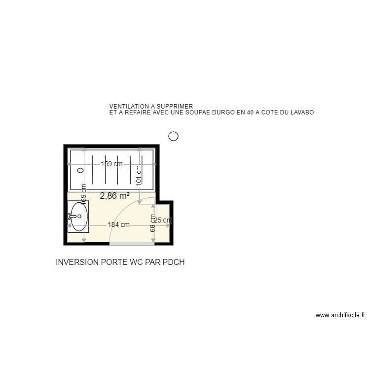 QANTIN LAURENCE . Plan de 1 pièce et 3 m2