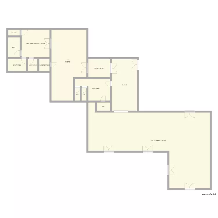 BAR RESTAURANT. Plan de BAR RESTAURANT. Plan de