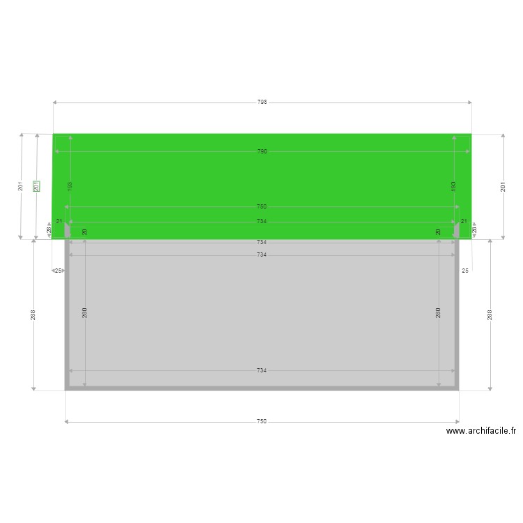 garage face est133. Plan de 0 pièce et 0 m2