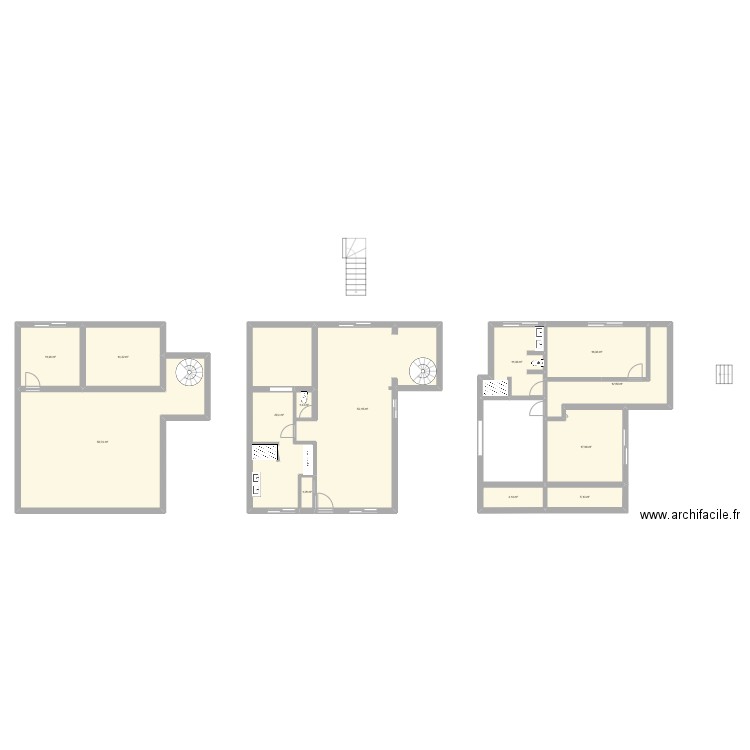 RDC. Plan de 13 pièces et 238 m2