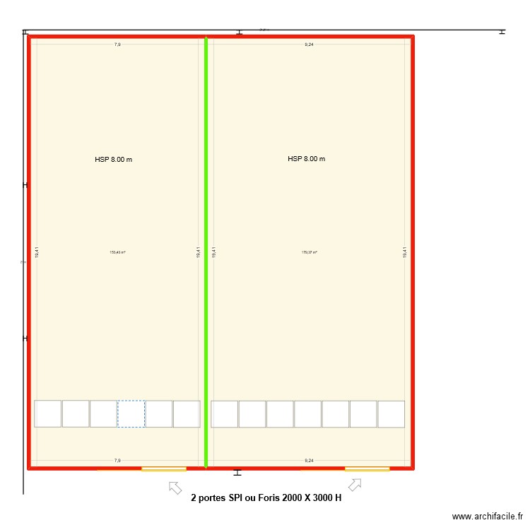 Candé fruits. Plan de 2 pièces et 333 m2