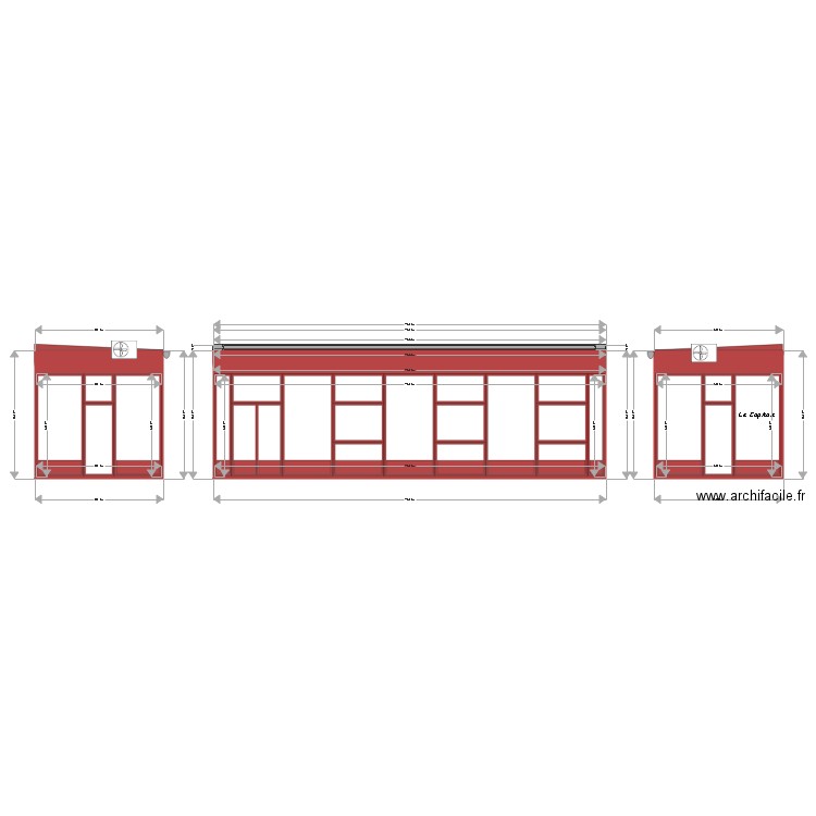 CAPITOLE VERRANDA EXISTANTE ELEVATION. Plan de 0 pièce et 0 m2