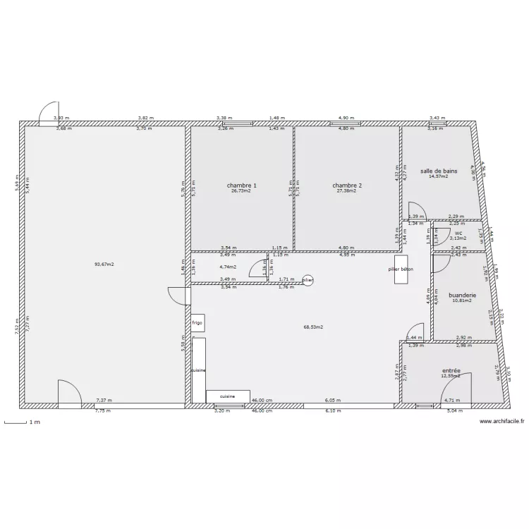 balbronn  rdc  seul. Plan de 