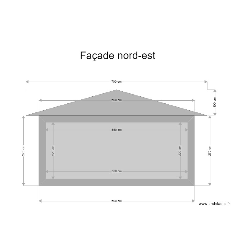 facade_nord_est. Plan de 1 pièce et 12 m2