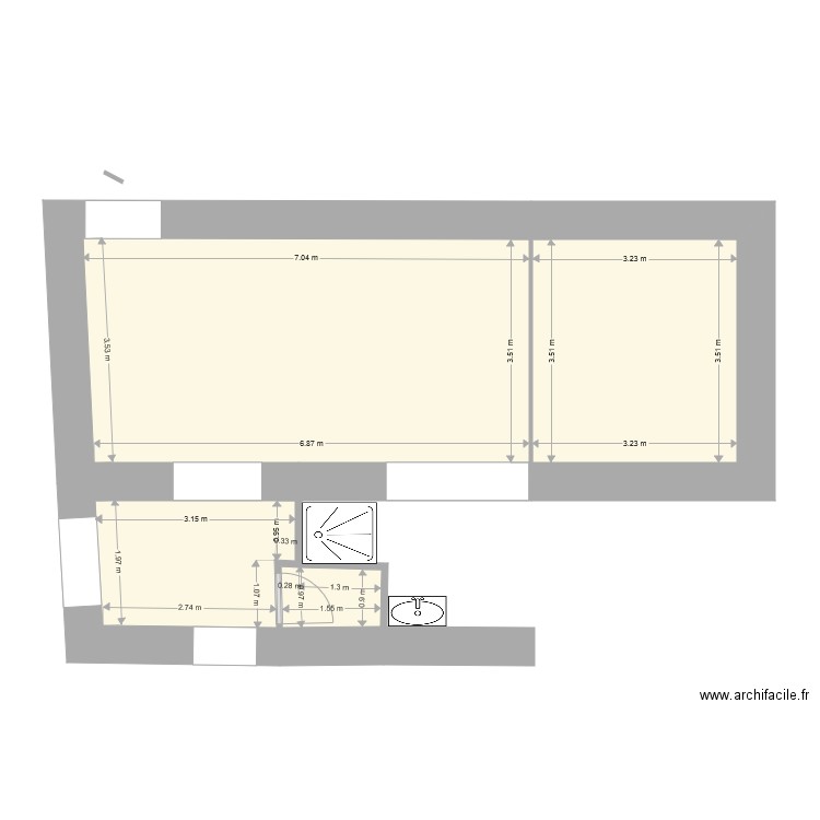 SDB MACON. Plan de 0 pièce et 0 m2