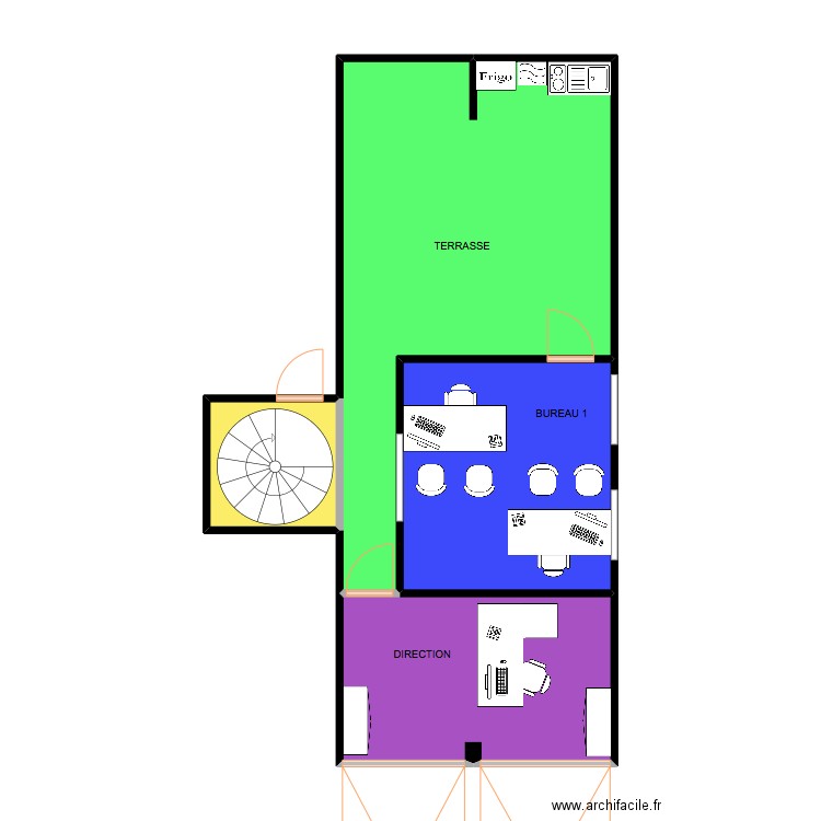 STE GUIBAN ETAGE. Plan de 4 pièces et 60 m2