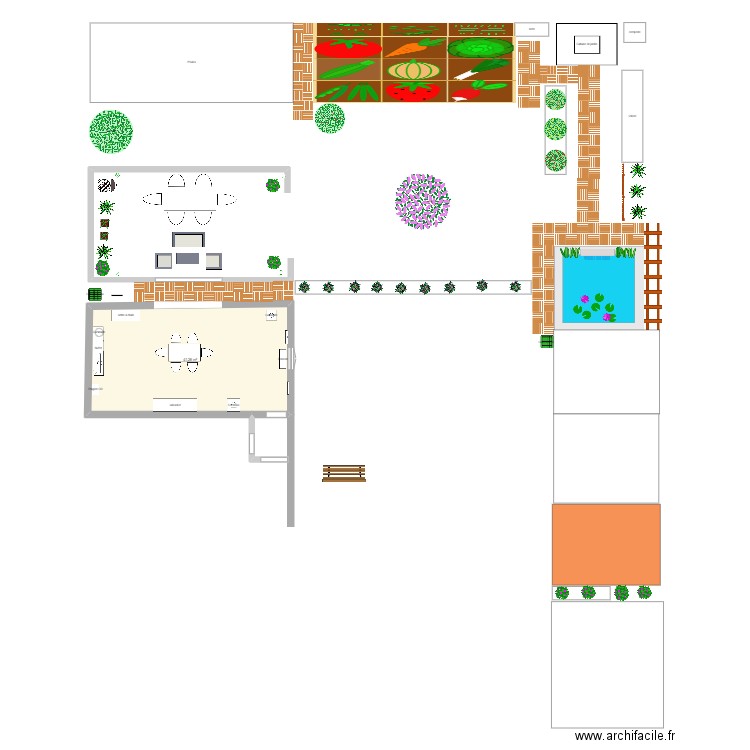 Bretagne. Plan de 1 pièce et 41 m2