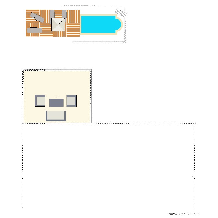 Terrasse max. Plan de 1 pièce et 106 m2