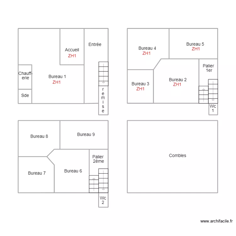 QUIMPER LE GOFF. Plan de 