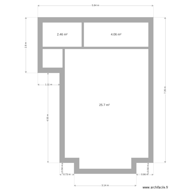 garage actuel. Plan de 0 pièce et 0 m2