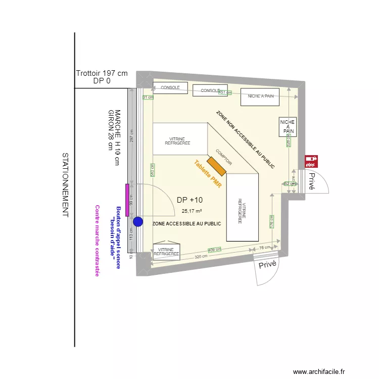 Boulangerie Sylvain & Cynthia après travaux. Plan de Boulangerie Sylvain & Cynthia après travaux. Plan de