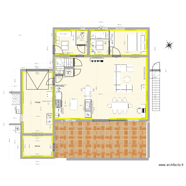 Petit Cosquet 2 version avec etage V7. Plan de 15 pièces et 215 m2