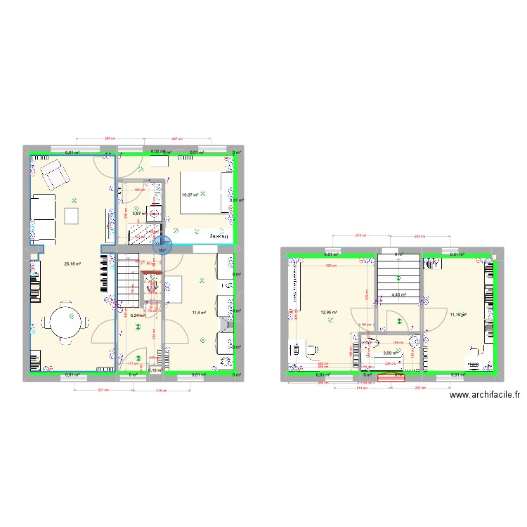 DamousRéflexions9. Plan de 33 pièces et 90 m2