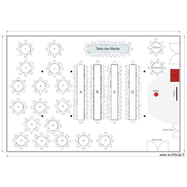 PLAN IMPRESSION CAROLINE V7. Plan de 1 pièce et 417 m2