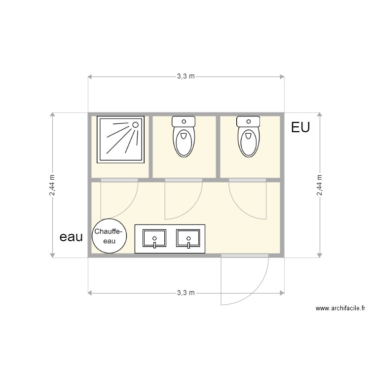 SANITAIRE ACI2002. Plan de 0 pièce et 0 m2