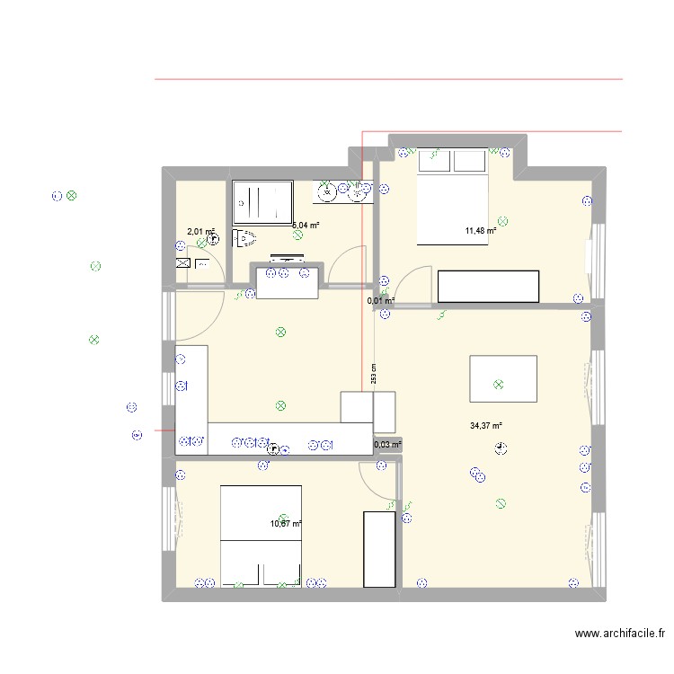 FINAL.1.8+ élec. Plan de 7 pièces et 64 m2