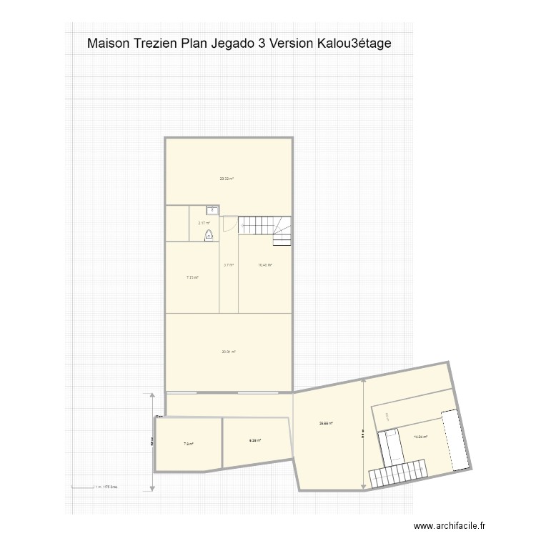 Maison Trezien Plan Jegado 3 Version Kalou3étage complet. Plan de 0 pièce et 0 m2
