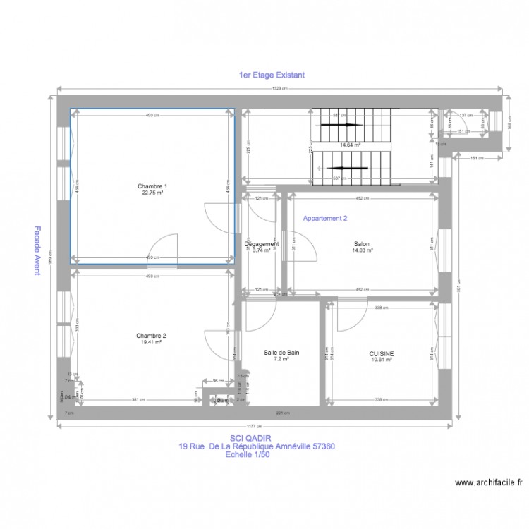 SCI QADIR collectif  1 ETAGE . Plan de 0 pièce et 0 m2