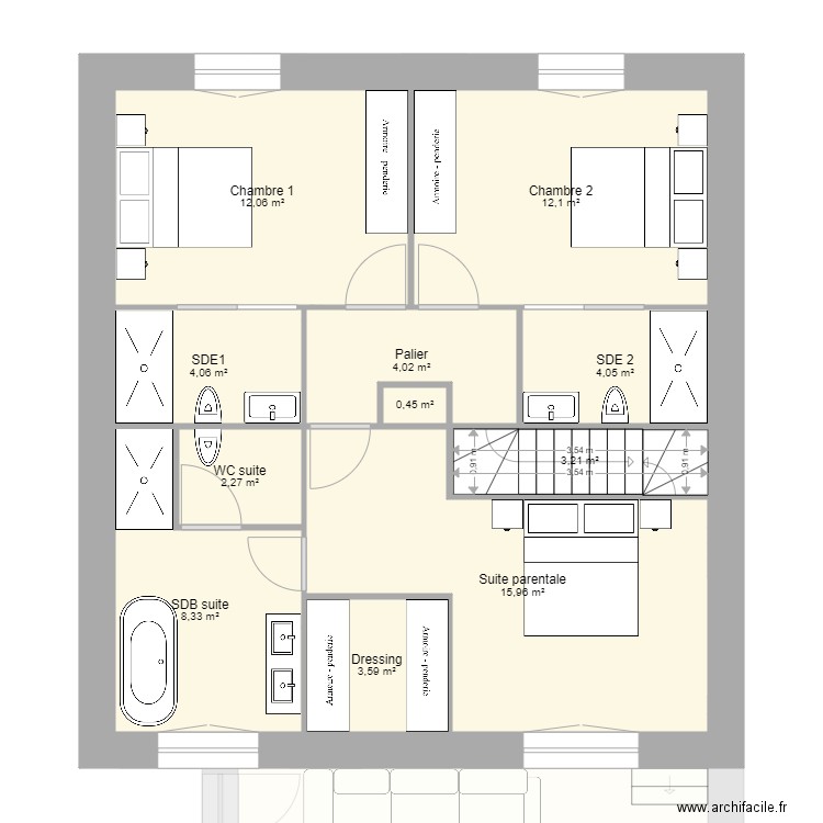 Loft V3. Plan de 24 pièces et 236 m2