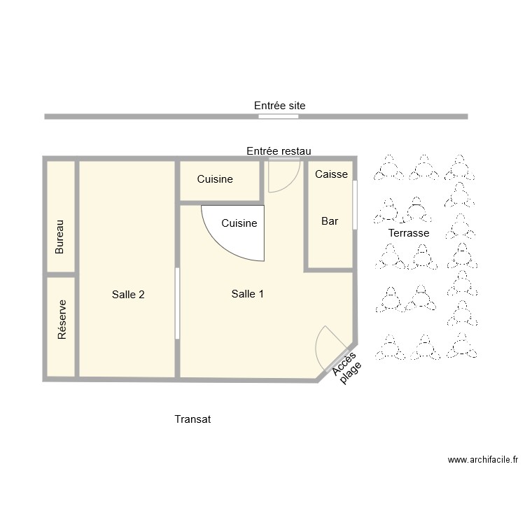 ACAMPLA PLAGE CAVALIERE. Plan de 4 pièces et 31 m2