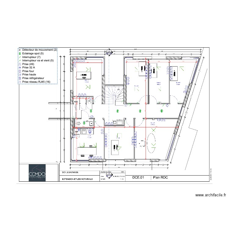 PLAN EXTENSION NOTAIRE. Plan de 0 pièce et 0 m2