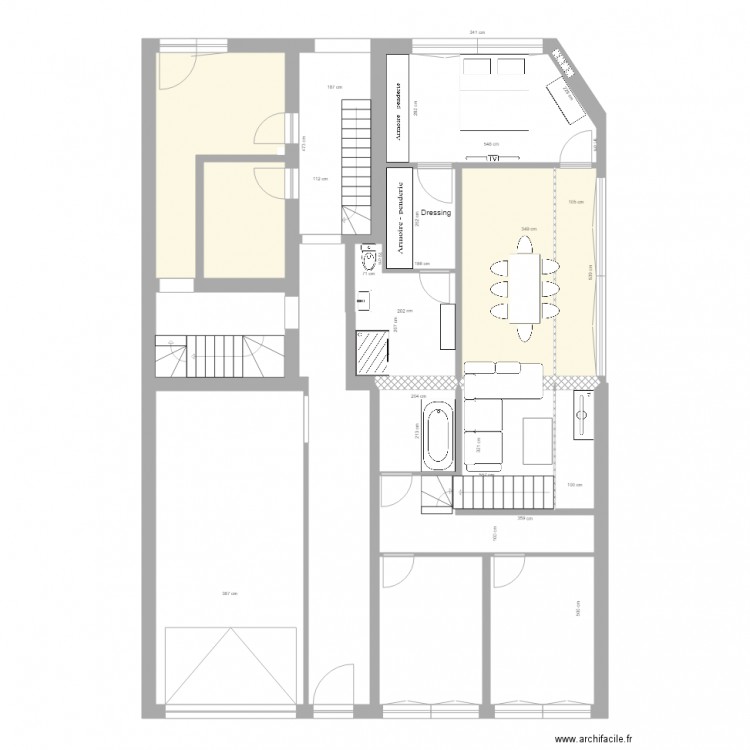 Studio Mezzanine Etage version 2. Plan de 0 pièce et 0 m2