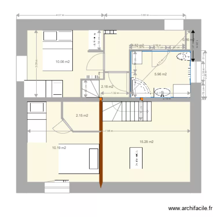 grange V38 du 13 mars. Plan de 