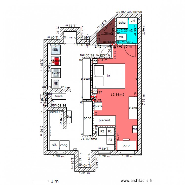 sous sol RGR - simul 2 coté. Plan de 0 pièce et 0 m2