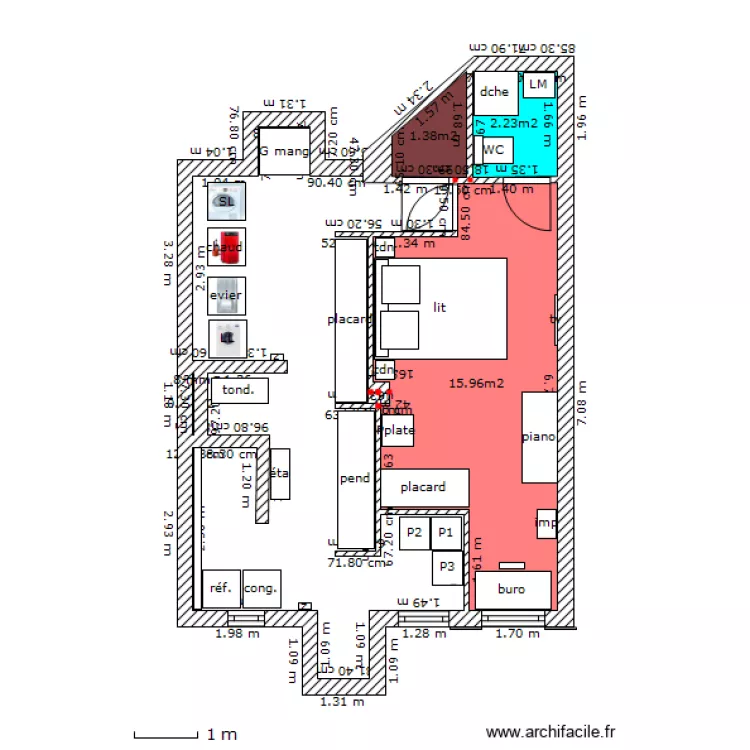 sous sol RGR - simul 2 cot&eacute;. Plan de 