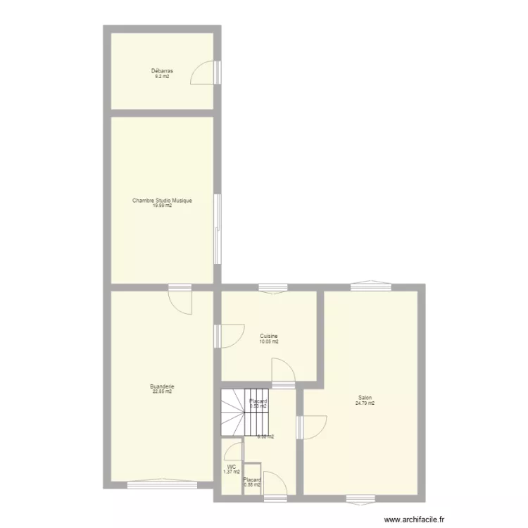 Agrandissement Maison. Plan de 