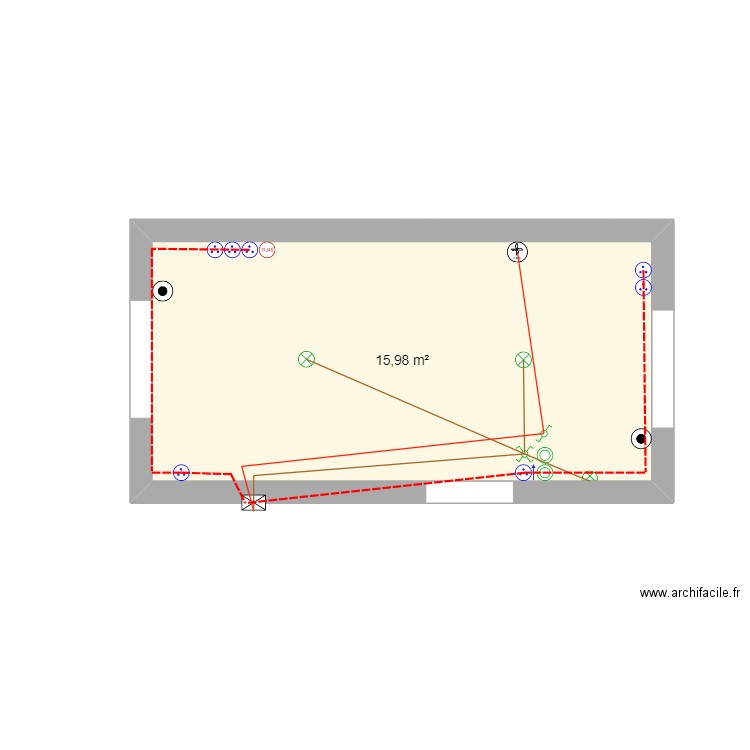 bureau. Plan de 0 pièce et 0 m2