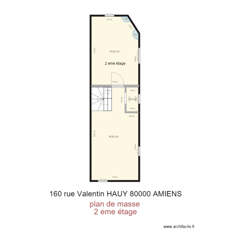plan de masse 160 Valentin Hauy 80000 AMIENS 2eme étage. Plan de 0 pièce et 0 m2