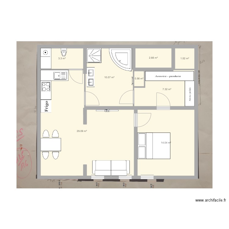 sous sol 1 TEST1. Plan de 0 pièce et 0 m2