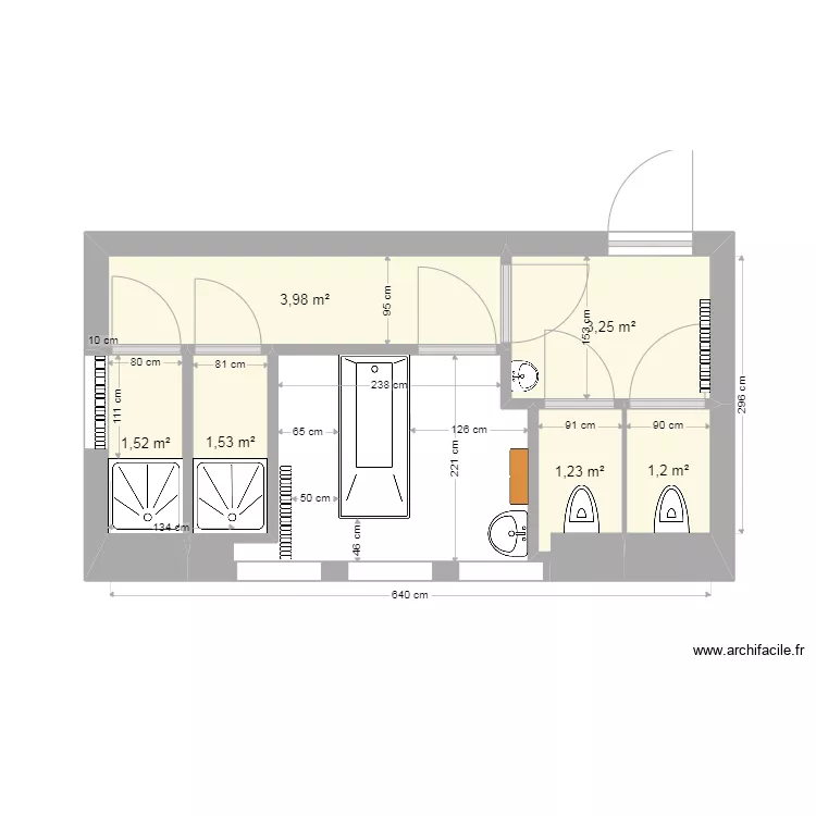 TR SDB GAUCHE PROJET 6. Plan de TR SDB GAUCHE PROJET 6. Plan de