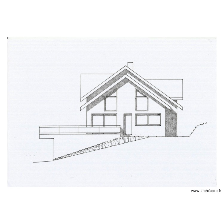 ROZAND   VILLARD  FACADE S E. Plan de 0 pièce et 0 m2